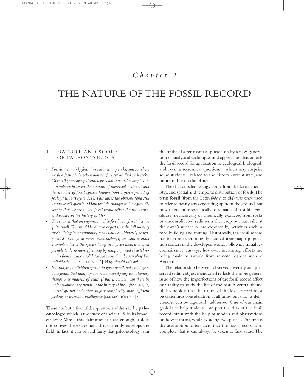 The Nature of the Fossil Record