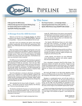 Pipeline Q3 2006 the Official ARB Newsletter Full PDF Print Edition