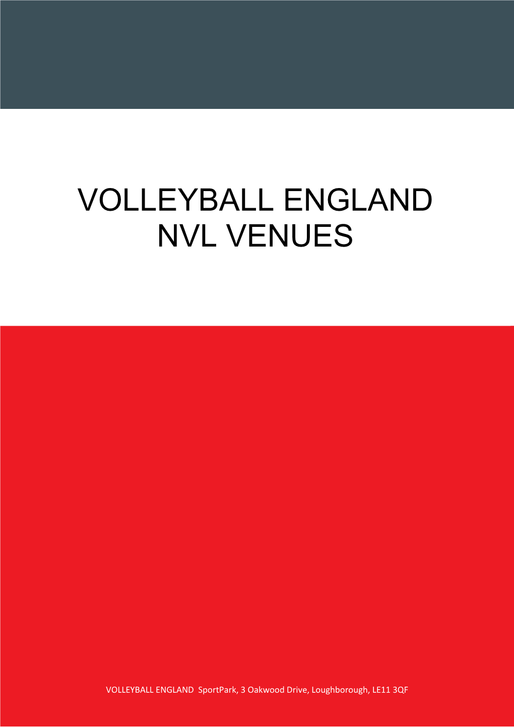 Volleyball England NVL Venues