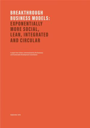Breakthrough Business Models: Exponentially More Social, Lean, Integrated and Circular