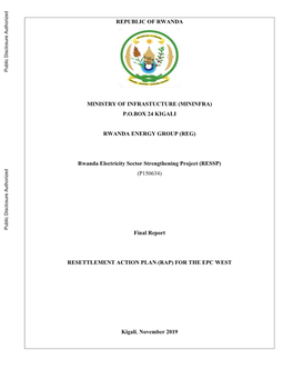 REPUBLIC of RWANDA Public Disclosure Authorized
