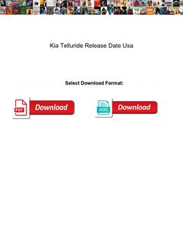 Kia Telluride Release Date Usa