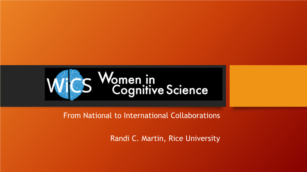 Women in Cognitive Science (WICS)