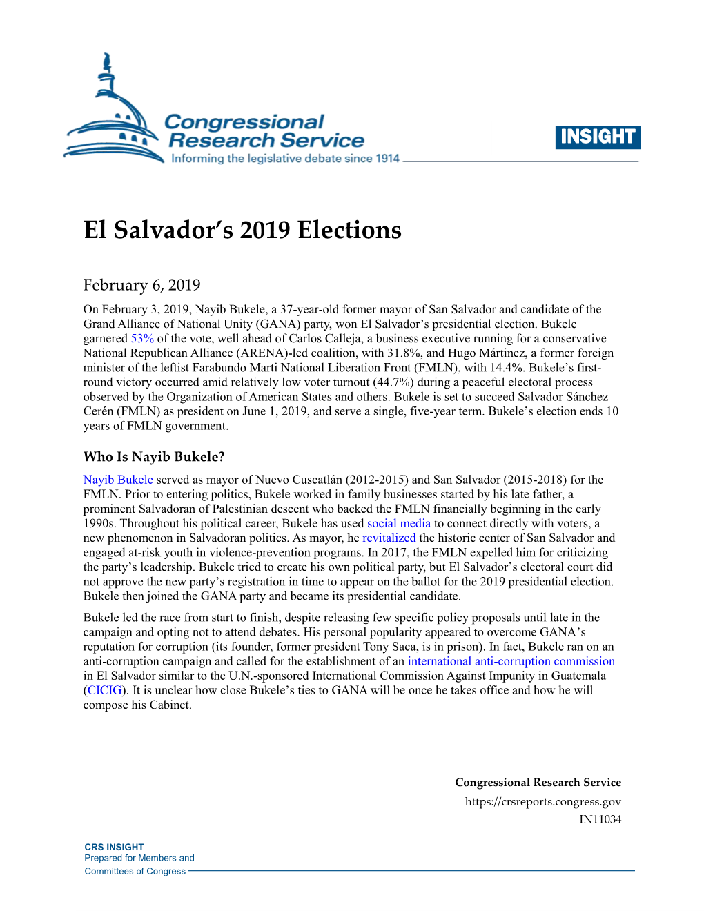 El Salvador's 2019 Elections