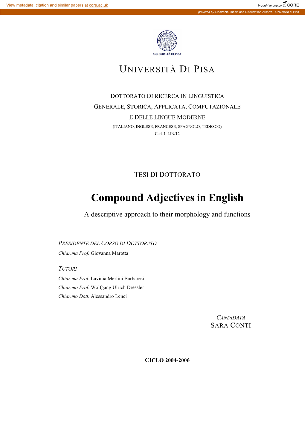 Compound Adjectives in English