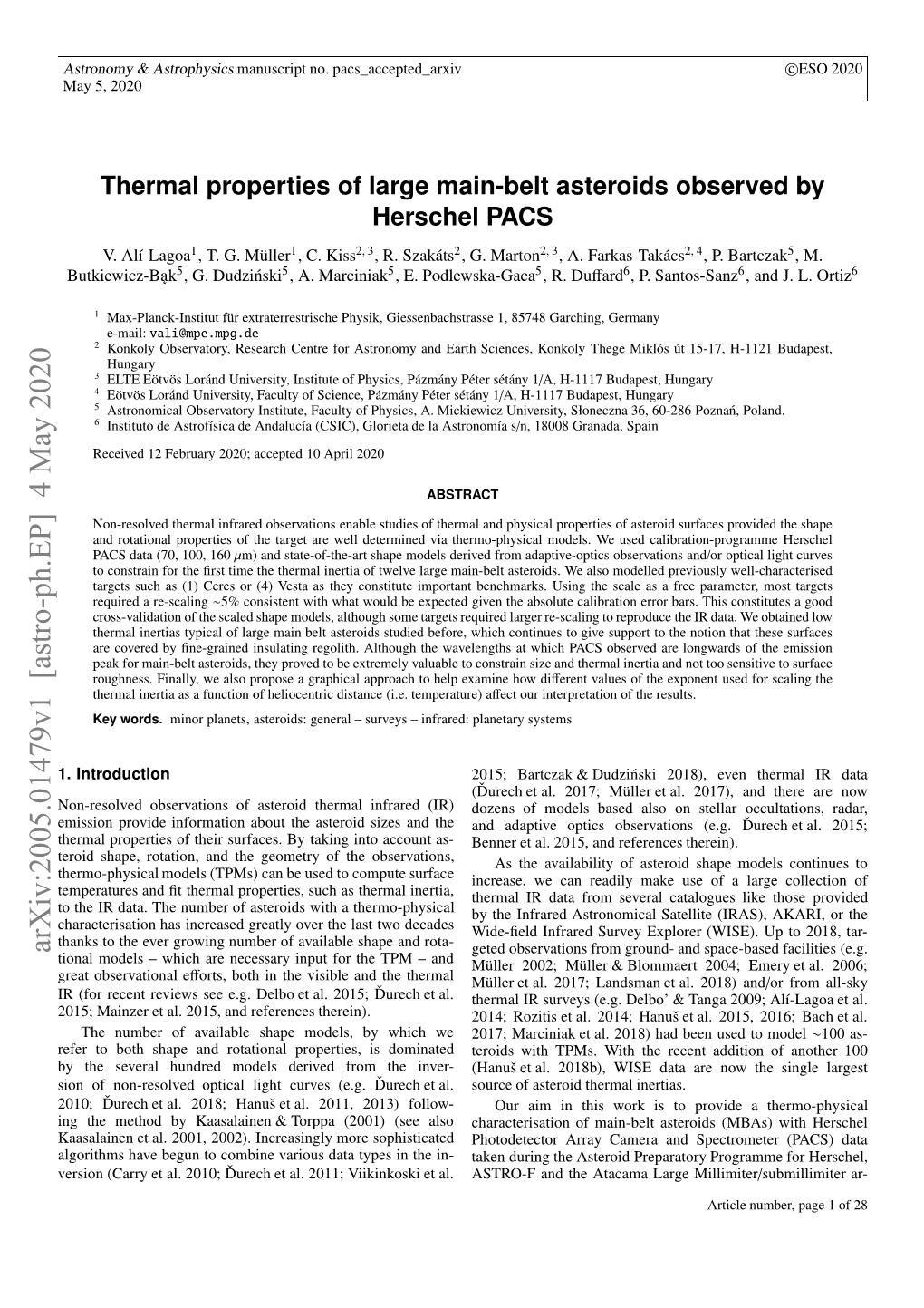 Thermal Properties of Large Main-Belt Asteroids Observed by Herschel