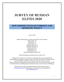 Survey of Russian Elites 2020