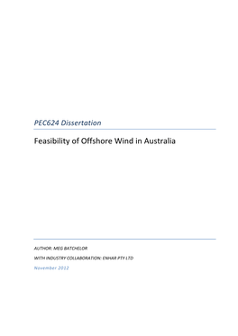 Feasibility of Offshore Wind in Australia