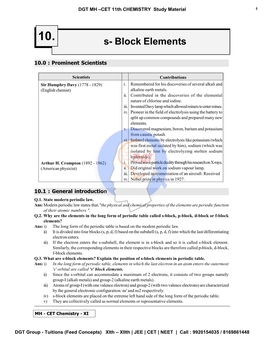 S- Block Elements 37