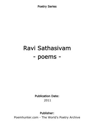 Ravi Sathasivam - Poems