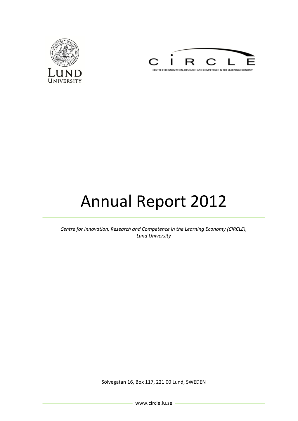 CIRCLE Annual Report 2012