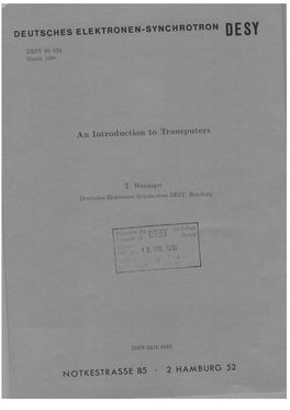 DEUTSCHES ELEKTRONEN-SYNCHROTRON DESY DESY 90-024 March 1990