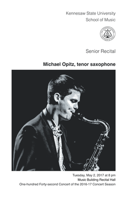 Michael Opitz, Tenor Saxophone