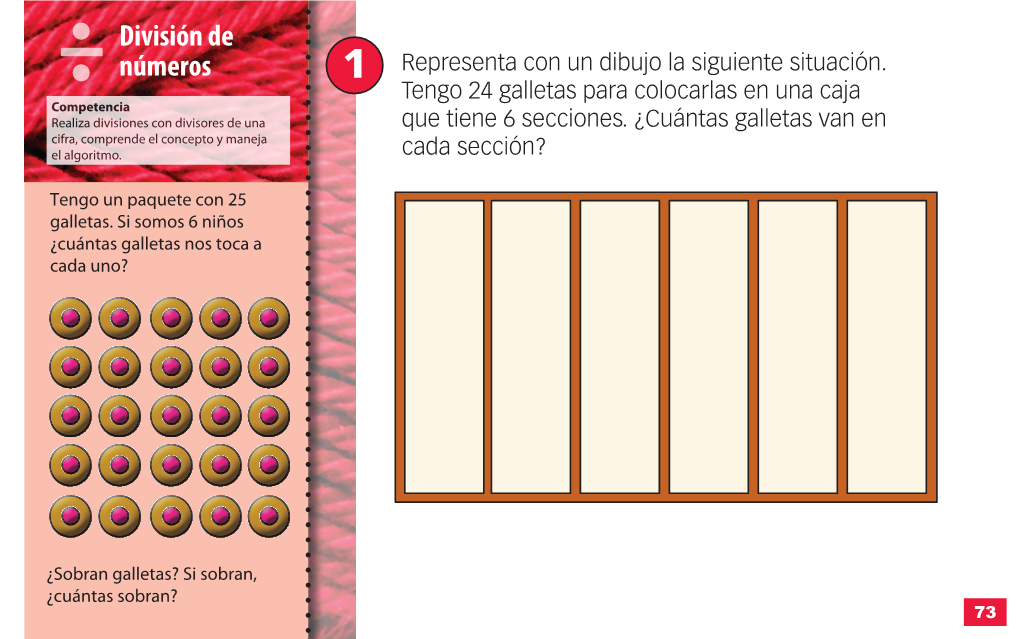 División De Números 1 Representa Con Un Dibujo La Siguiente Situación