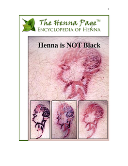 What Is "Black Henna?" Catherine Cartwright-Jones C 2003