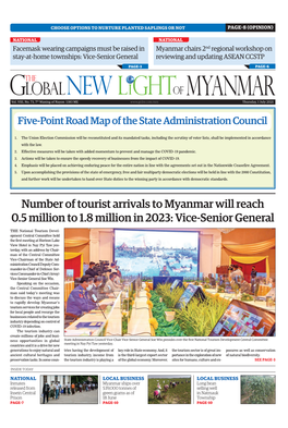 Number of Tourist Arrivals to Myanmar Will Reach 0.5 Million to 1.8 Million in 2023: Vice-Senior General