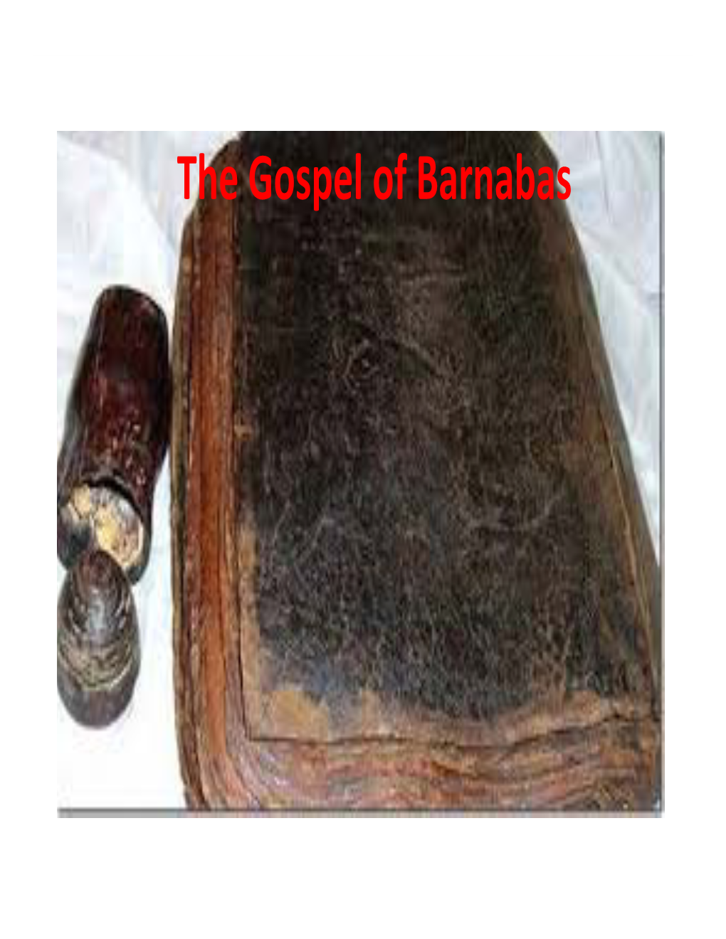 Tjhe the Gospel of Barnabas