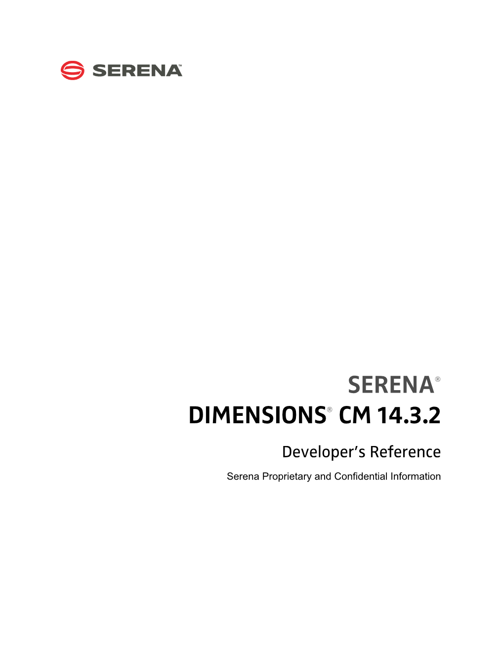 Dimensions CM Developer's Reference