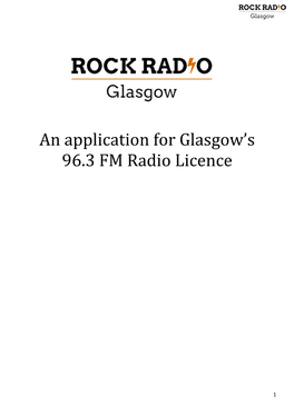 An Application for Glasgow's 96.3 FM Radio Licence