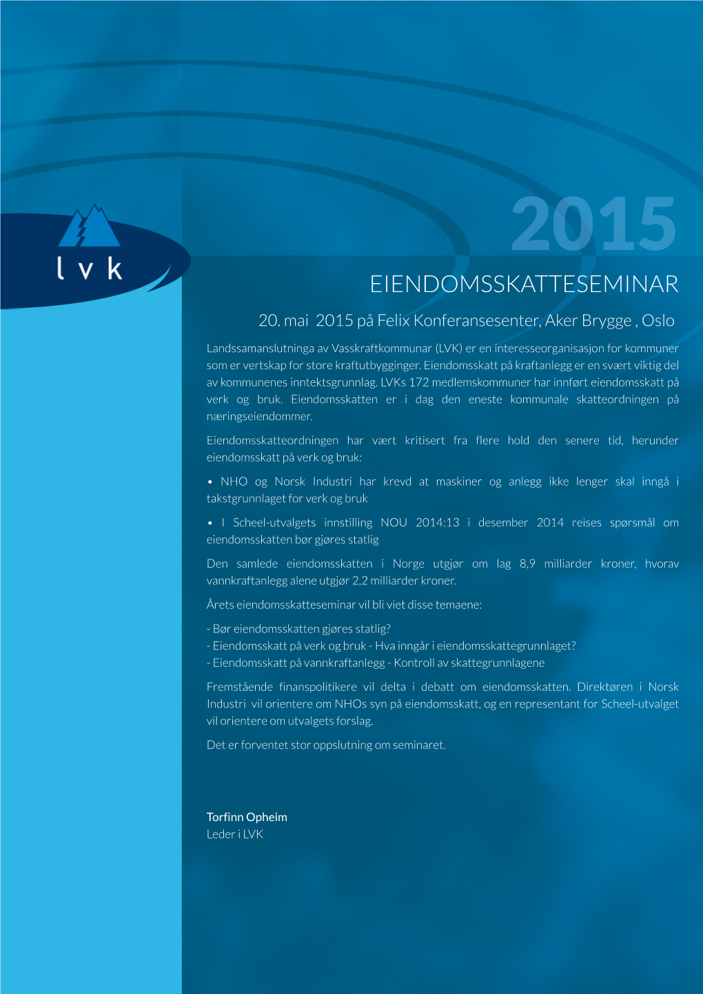 Program Eiendomsskatteseminar