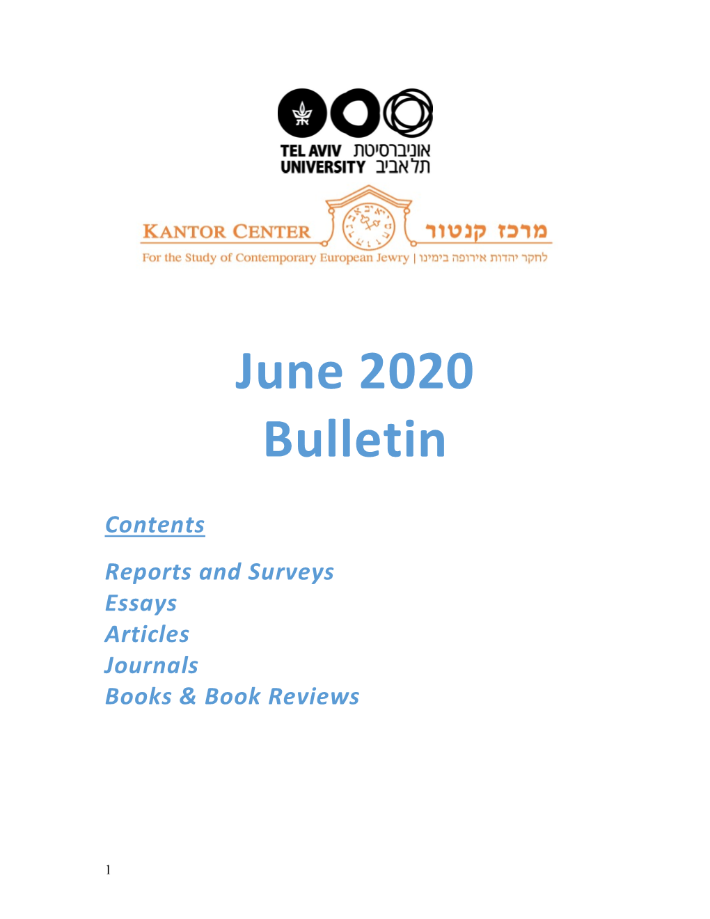 June 2020 Bulletin