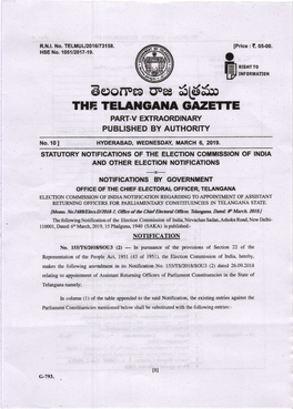 Appointment of Assistant Returning Officers for Parliamentary Constituencies in Telangana State
