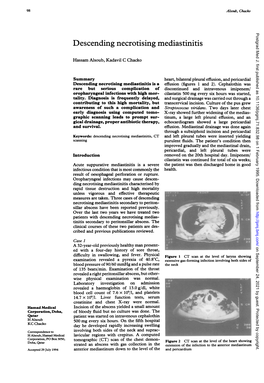 Descending Necrotising Mediastinitis