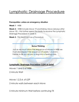 Lymphatic Drainage Procedure