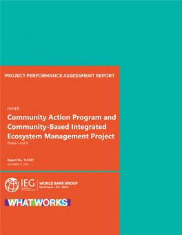 NIGER Community Action Program and Community-Based Integrated Ecosystem Management Project Phase I and II