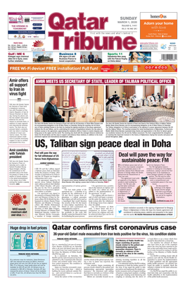 US, Taliban Sign Peace Deal in Doha