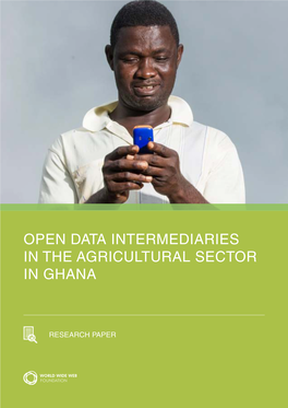 Open Data Intermediaries in the Agricultural Sector in Ghana