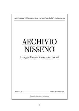 Archivio Nisseno N. 3