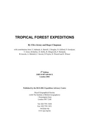 Tropical Forest Expeditions Manual