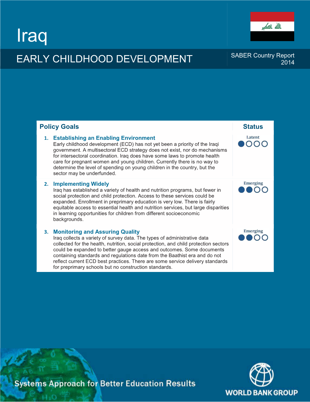 Iraq: Early Childhood Development SABER Country Report