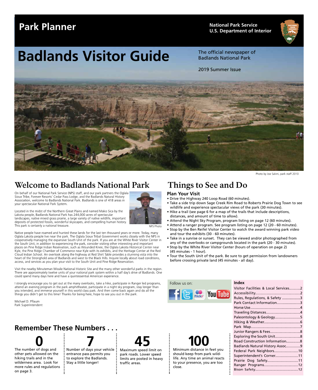 Visitor Guide Badlands National Park 2019 Summer Issue