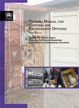 Training Manual for Customs and Enforcement Officers