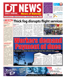 Thick Fog Disrupts Flight Services from Terror Acts DT News Network Blanket of White