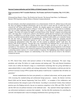 Interop Trade Show, Carl Malamud‘S Internet 1996 Exposition, and the Politics of Internet Commercialization]