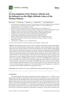 An Investigation of Ice Surface Albedo and Its Influence on the High