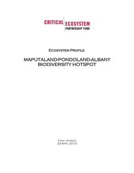 Maputaland-Pondoland-Albany Biodiversity Hotspot