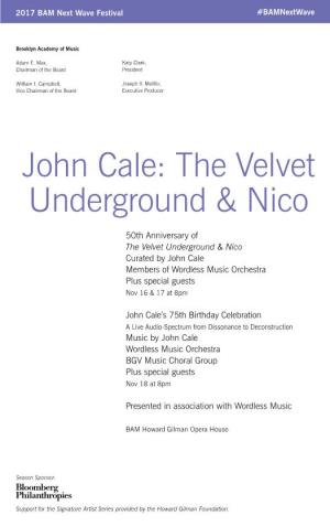 John Cale: the Velvet Underground & Nico