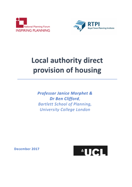 Local Authority Direct Provision of Housing Final Report