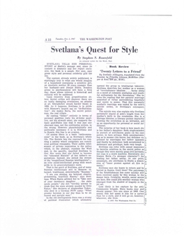 Svetlana's Quest for Style Fly Stephen S