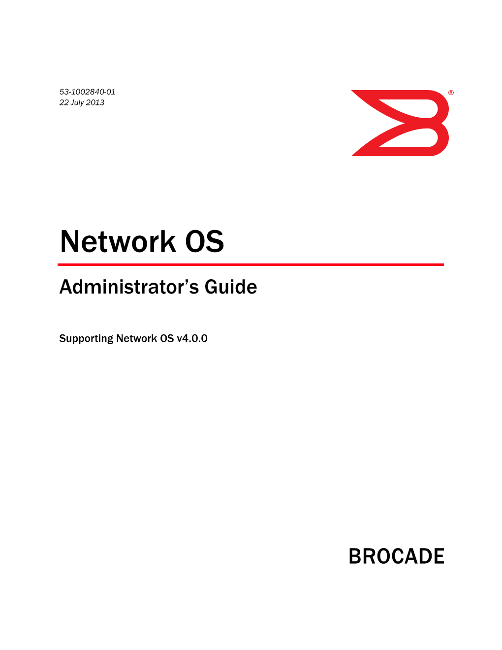 Network OS Administrator's Guide, 4.0.0