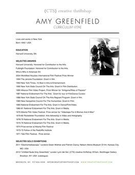 CV Amy Greenfield