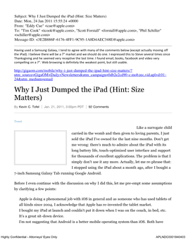 Why I Just Dumped the Ipad