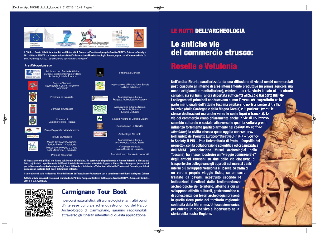 Le Antiche Vie Del Commercio Etrusco: Roselle E Vetulonia