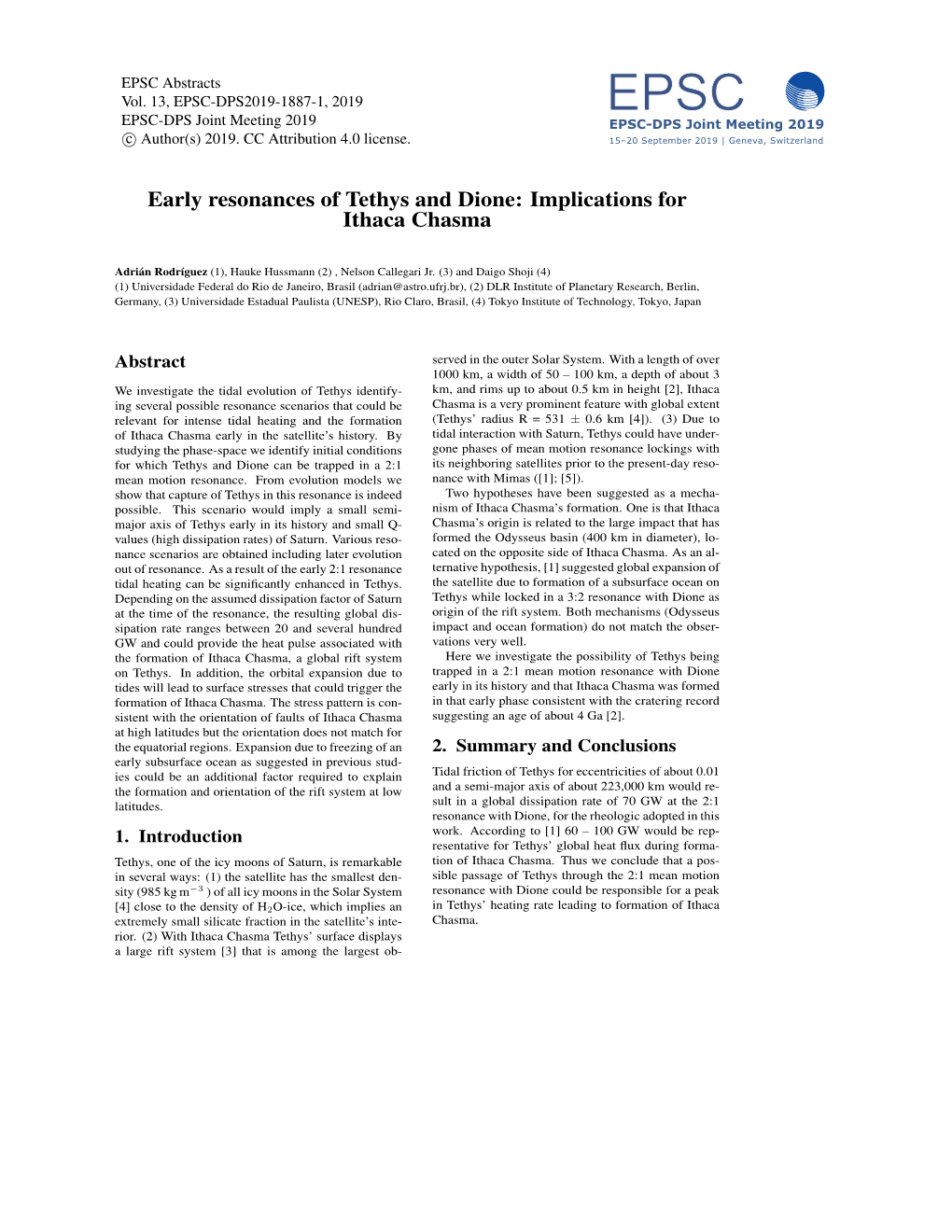 Early Resonances of Tethys and Dione: Implications for Ithaca Chasma