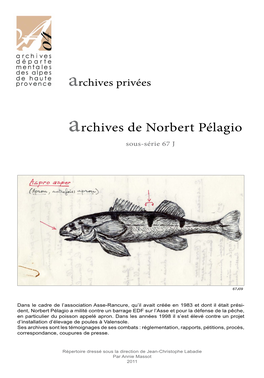 Archives De Norbert Pélagio Sous-Série 67 J