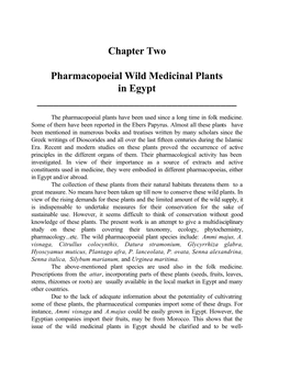 Chapter Two Pharmacopoeial Wild Medicinal Plants In